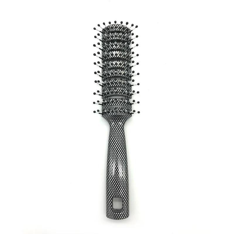 فرشاة شعر احترافية بفتحات تهوية لفك التشابك (تصميم ألياف الكربون)