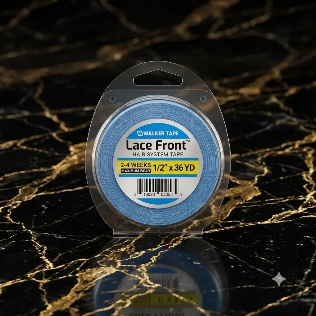 شريط لاصق ووكر الدانتيل الأمامي الأزرق (Lace Front) لفة 1/2 بوصة × 3 ياردة